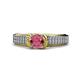 1 - Anya Desire Rhodolite Garnet and Diamond Engagement Ring 