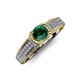 4 - Anya Desire Emerald and Diamond Engagement Ring 