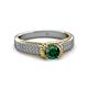 3 - Anya Desire Emerald and Diamond Engagement Ring 