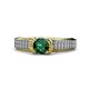 1 - Anya Desire Emerald and Diamond Engagement Ring 