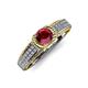 4 - Anya Desire Ruby and Diamond Engagement Ring 