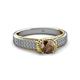 3 - Anya Desire Smoky Quartz and Diamond Engagement Ring 