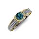 4 - Anya Desire Blue and White Diamond Engagement Ring 