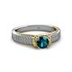 3 - Anya Desire Blue and White Diamond Engagement Ring 
