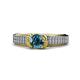 1 - Anya Desire Blue and White Diamond Engagement Ring 