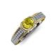 4 - Anya Desire Yellow and White Diamond Engagement Ring 
