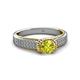 3 - Anya Desire Yellow and White Diamond Engagement Ring 