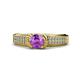 1 - Anya Desire Amethyst and Diamond Engagement Ring 