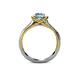 5 - Anya Desire Aquamarine and Diamond Engagement Ring 
