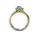 5 - Anya Desire Blue Topaz and Diamond Engagement Ring 