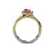 5 - Anya Desire Rhodolite Garnet and Diamond Engagement Ring 