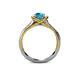5 - Anya Desire London Blue Topaz and Diamond Engagement Ring 