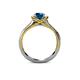 5 - Anya Desire Blue and White Diamond Engagement Ring 