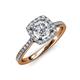 4 - Anne Desire Diamond Two Tone Halo Engagement Ring 