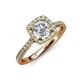 4 - Anne Desire Diamond Two Tone Halo Engagement Ring 