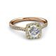 3 - Anne Desire Diamond Two Tone Halo Engagement Ring 