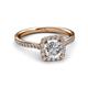 3 - Anne Desire Diamond Halo Engagement Ring 