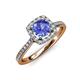 4 - Anne Desire Tanzanite and Diamond Halo Engagement Ring 