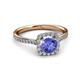 3 - Anne Desire Tanzanite and Diamond Halo Engagement Ring 