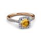 3 - Anne Desire Citrine and Diamond Halo Engagement Ring 