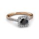 3 - Anne Desire Black and White Diamond Halo Engagement Ring 
