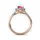 5 - Anne Desire Pink Tourmaline and Diamond Halo Engagement Ring 