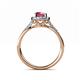 5 - Anne Desire Rhodolite Garnet and Diamond Halo Engagement Ring 