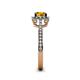 6 - Anne Desire Citrine and Diamond Halo Engagement Ring 
