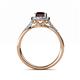 5 - Anne Desire Red Garnet and Diamond Halo Engagement Ring 
