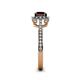 6 - Anne Desire Red Garnet and Diamond Halo Engagement Ring 