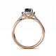 5 - Anne Desire Black and White Diamond Halo Engagement Ring 