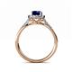5 - Anne Desire Blue Sapphire and Diamond Halo Engagement Ring 
