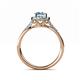 5 - Anne Desire Aquamarine and Diamond Halo Engagement Ring 