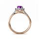 5 - Anne Desire Amethyst and Diamond Halo Engagement Ring 