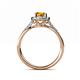 5 - Anne Desire Citrine and Diamond Halo Engagement Ring 