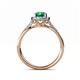 5 - Anne Desire Emerald and Diamond Halo Engagement Ring 