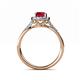 5 - Anne Desire Ruby and Diamond Halo Engagement Ring 