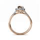 5 - Anne Desire Smoky Quartz and Diamond Halo Engagement Ring 