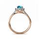 5 - Anne Desire London Blue Topaz and Diamond Halo Engagement Ring 