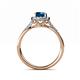 5 - Anne Desire Blue and White Diamond Halo Engagement Ring 