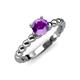 4 - Sariah Desire Amethyst and Diamond Engagement Ring 