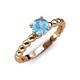 4 - Sariah Desire Blue Topaz and Diamond Engagement Ring 