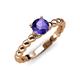 4 - Sariah Desire Iolite and Diamond Engagement Ring 