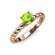 4 - Sariah Desire Peridot and Diamond Engagement Ring 