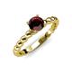 4 - Sariah Desire Red Garnet and Diamond Engagement Ring 