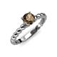 4 - Sariah Desire Smoky Quartz and Diamond Engagement Ring 