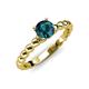 4 - Sariah Desire Blue and White Diamond Engagement Ring 