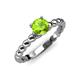 4 - Sariah Desire Peridot and Diamond Engagement Ring 