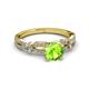 3 - Senna Desire Peridot and Diamond Engagement Ring 