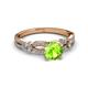 3 - Senna Desire Peridot and Diamond Engagement Ring 